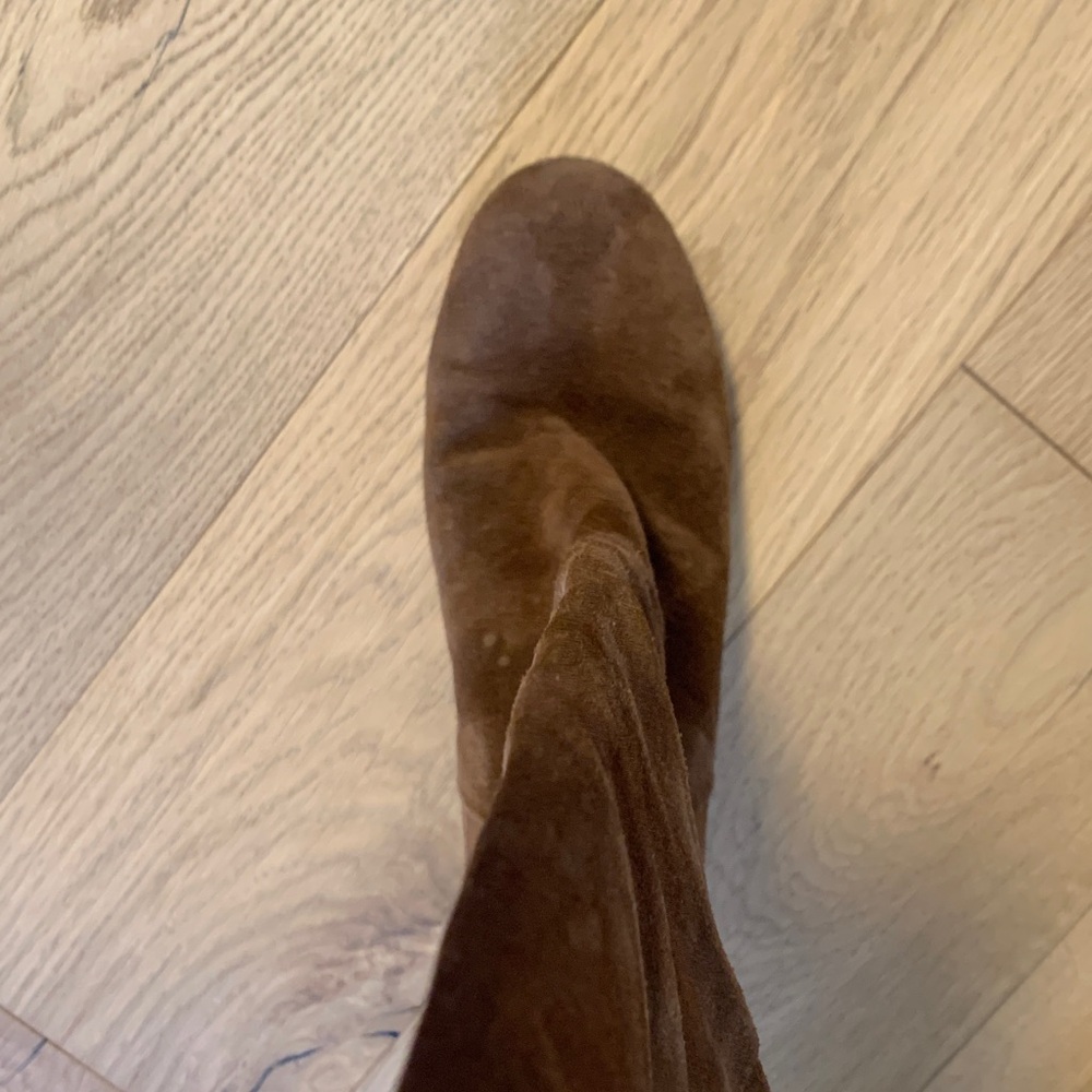 J. Crew Brown Suede 4” Heeled Boots